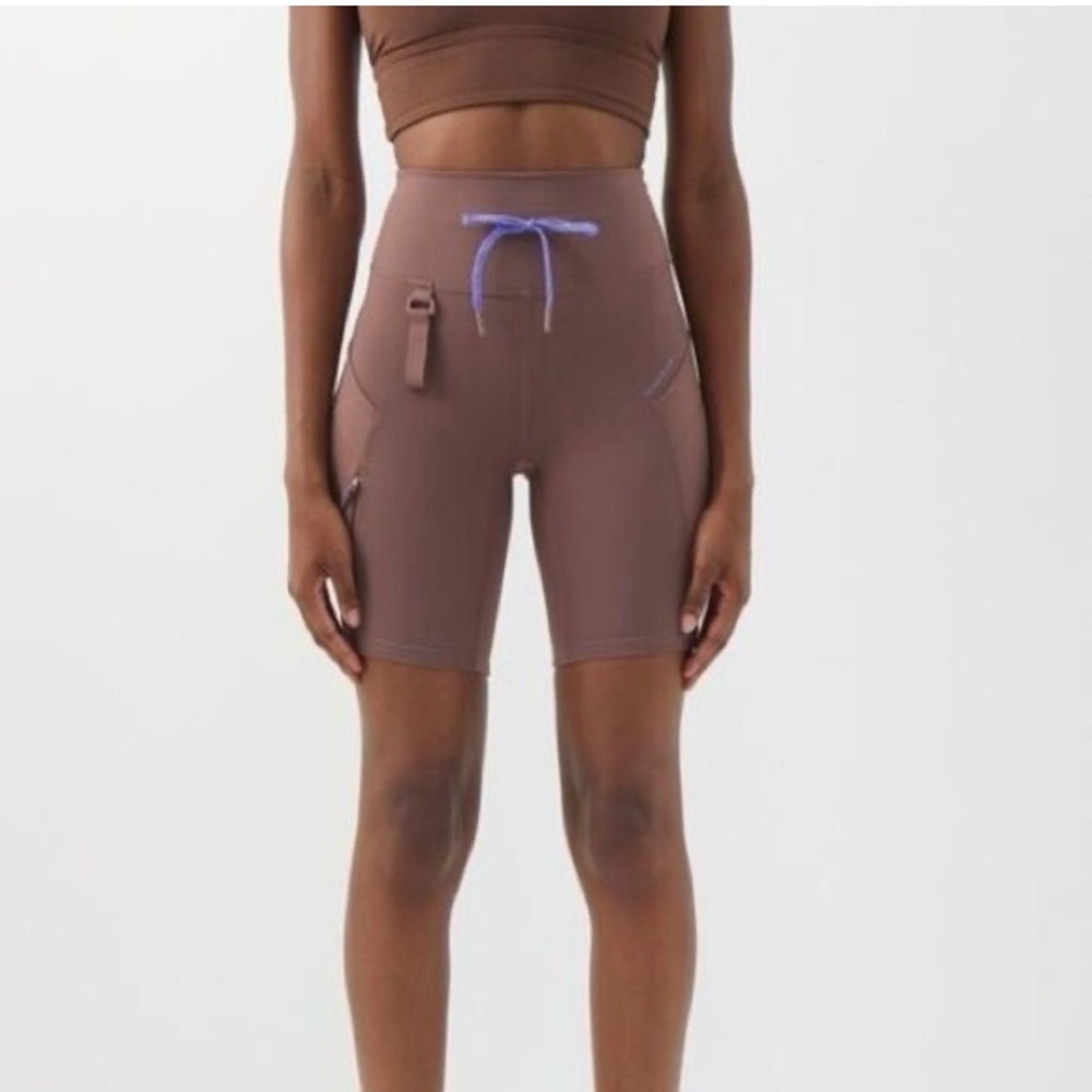 Outdoor Voices Hike Shorts Brown High Rise Biker Shorts with Pockets - Size 6